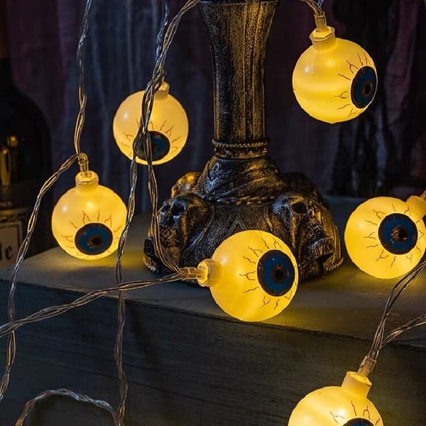 10 LED Halloween-dekorationer Øjenlyskæde Dekoration Udsalg