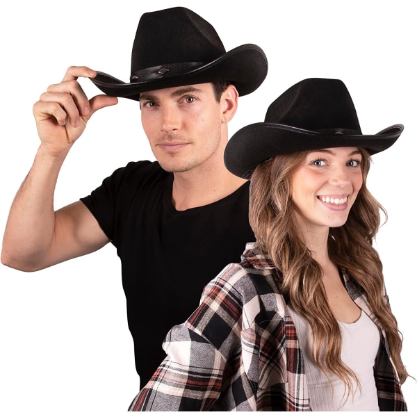 Kenguru cowboyhatt med glidelåslukking, cowboyhatter for menn og kvinner, filtcowboyhatter, cowboyhatter for voksne, cowgir