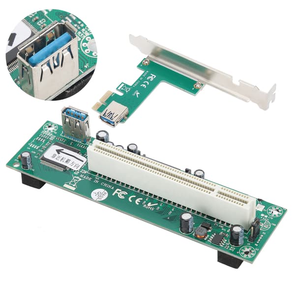 PCI Express til PCI Adapter Netværkskort Controller Mini ASM1083 4 Pin Stik
