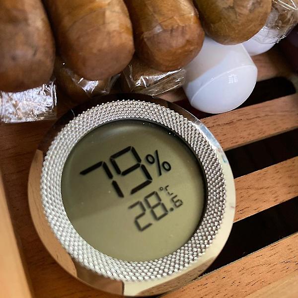 Mini digital LCD display temperatursensor sort