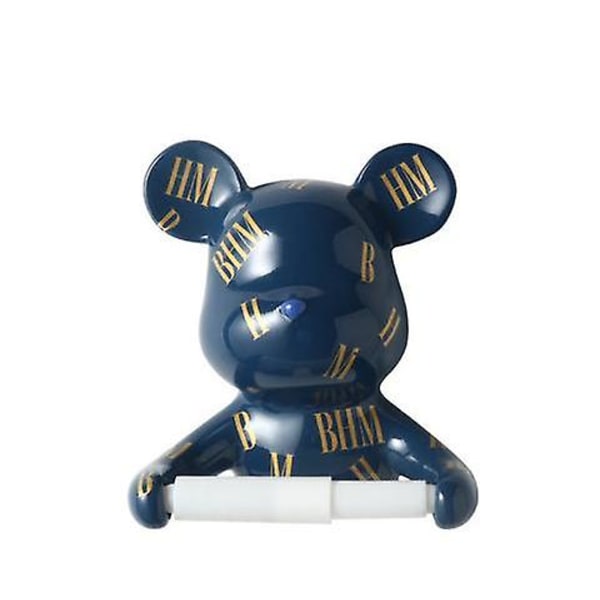 Väggmonterad icke-perforerad Violent Bear Roll Paper Tube blue