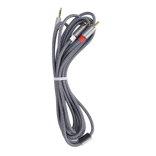 3,5 mm Jack til 2 RCA Aux Lydkabel til Effektforstærker Højttaler 3m