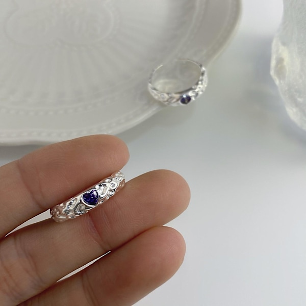 Ring Heart Stud Silver Modesmycken Ac5232
