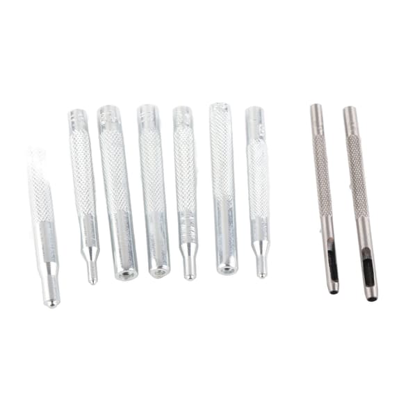 Lærhåndverk Snap Fastener Setter Nit Punch Tool Set - 11 stk