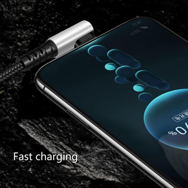 Nylonpunottu pikalataus-USB-C-latausdatakaapeli 6A nopealla tiedonsiirrolla pelilaitteille