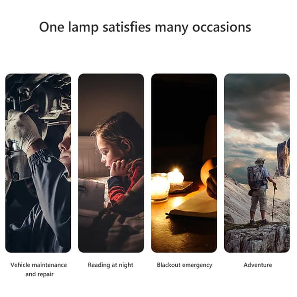 LED Leselys for Nakke, til Seng, Strikking, Løping, Camping, Reparasjon, Avtakbart Boklys