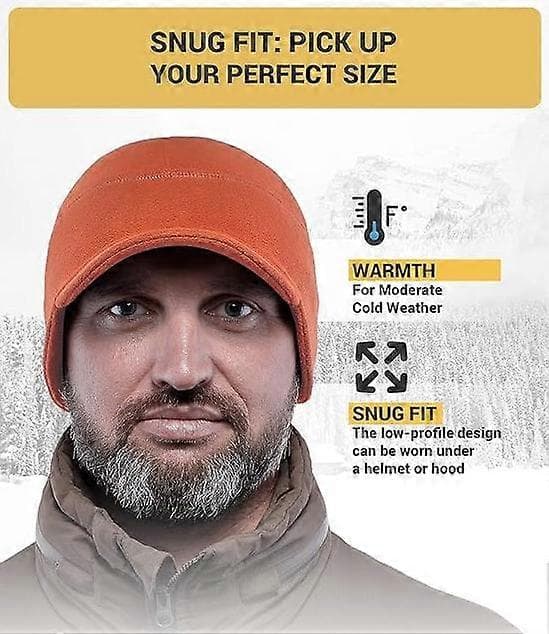 Fleece vinterlue med skygge - Menn - Øreklafflue Orange