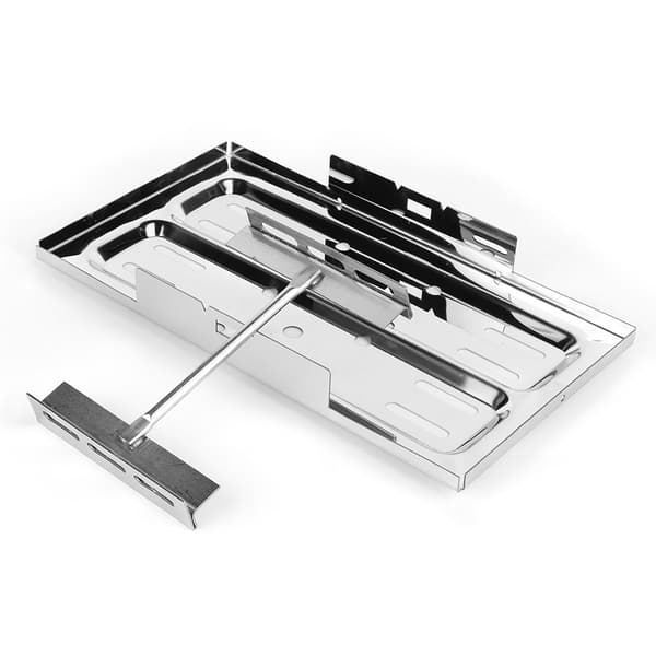 Universelt batteri poleret rustfrit stål 19 x 33,7 cm