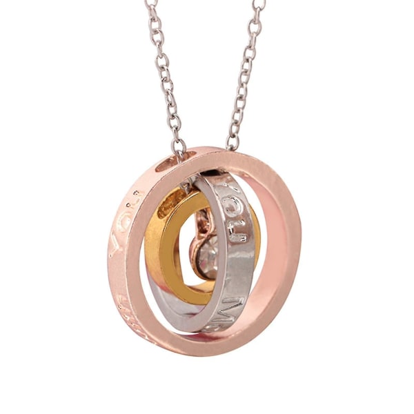 Morsdag Halskjede Sirkel Sirkel Legering Rhinestone anheng Mamma Mamma Transfer Perle Smykker
