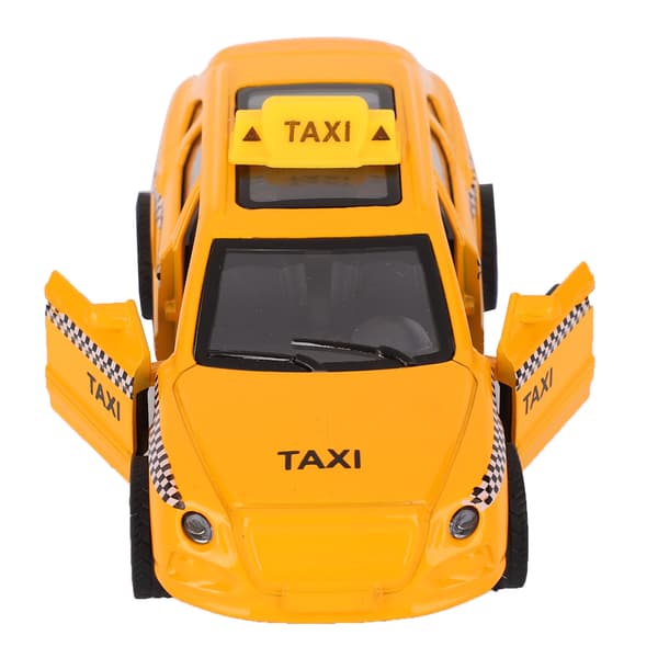 1 32 Legering Taxi Legetøjsbil Træk Tilbage med Lyd og Lys Børnegave