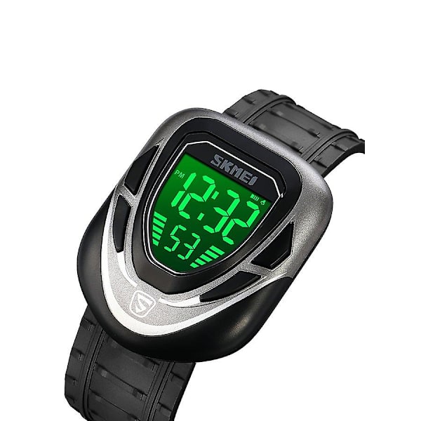Herrmode utomhussport multifunktionslarm 5 bar vattentät digital watch 1833