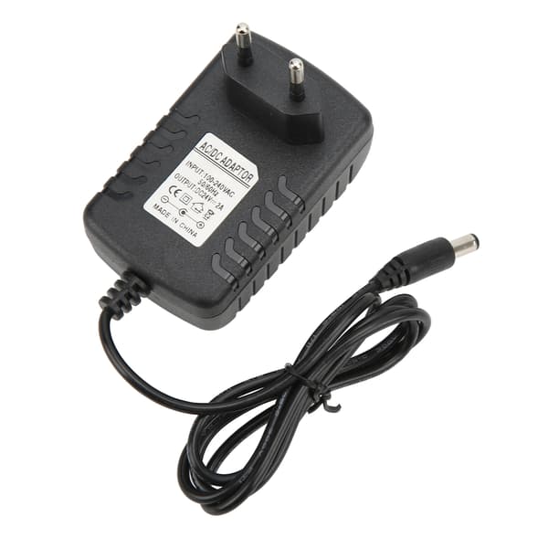 24V 2A DC Strømforsyningsadapter 100-240V AC Input 50 60Hz EU Stik Konstant Strømisolering