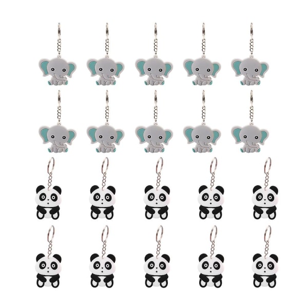 Tegneserie nøkkelringer Elephant Creative Panda Panda Nøkkelringer Nøkkelanheng Kreative gaver til veske Håndveske