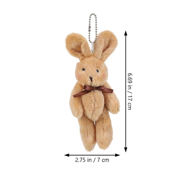 1 stk praktiske kreative plys kanin vedhæng nøglekæde vedhæng til taske gave nøgle
