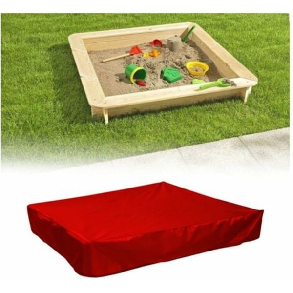 Puutarha vedenpitävä cover - neliönmuotoinen aurinkovarjo - hiekanpitävä cover (punainen) 200 * 200 * 20 cm