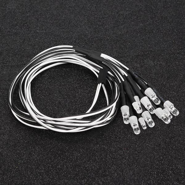 12 stk. 5 mm 3 mm LED-frontlykter baklykter for RC-driftebilmodelltilbehør