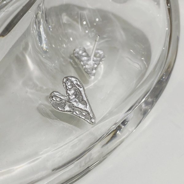 Ørering Heart Stud Uregelmæssig modesmykker Ac5224