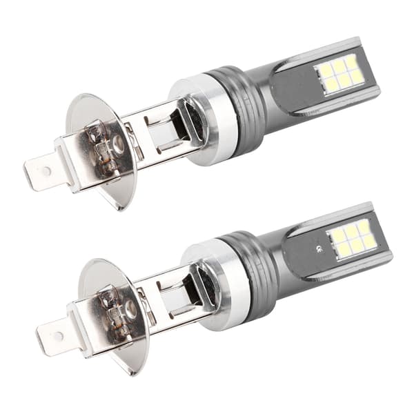 2 STK 3030 12 LED H1 24W 6000K Bilfrontlykt Tåkelys Biltilbehør