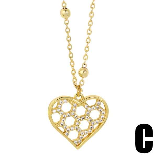 Kaulakoru Vintage Zircon Heart Stud Muotikorut Ac10408 C