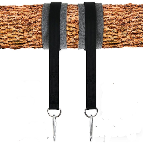 (Svart höghållfast * längd 1,5 meter 2 * 2 lås) Utomhus gungrep 150cm