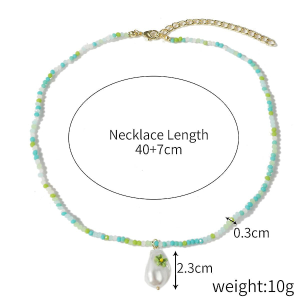 Halskjede Crystal Choker motesmykker B1670 N2205-11