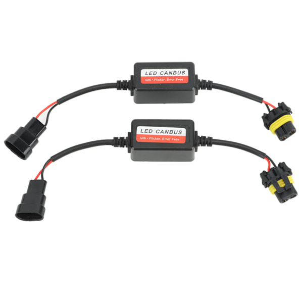 2 stk. 12V 4A Headlight Decoder Feilkode Canceller for 9005 9006 9012 LED-frontlykt Tåkelys
