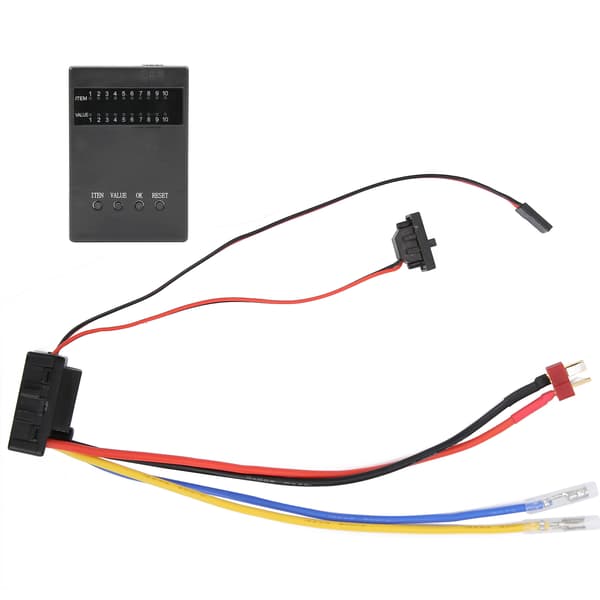 Borstad 80A Elektronisk Hastighetsregulator med Programkort för 1/8 1/10 RC Bil