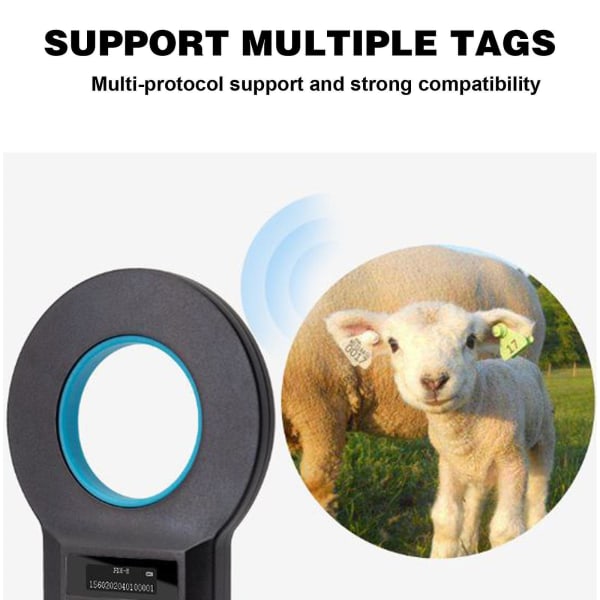 Chip Animal Tag Microchip Reader Bærbar Oled Pet Scanner