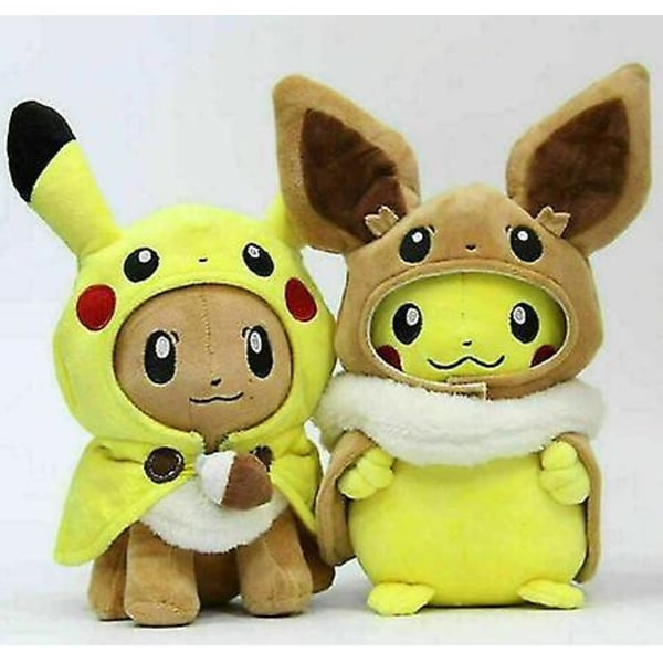 12&quot; Pikachu Eevee Cosplay Pehmo-nukke Nalle täytetty pehmolelu lasten lahja 2kpl