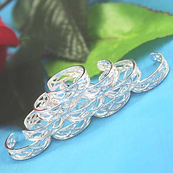 10 st justerbar silverpläterad öppna smycken tåringar för kvinnor festgåva