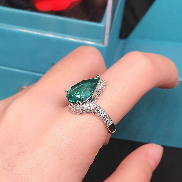 Unisex -ring Päronformad öppen smycke Geometri Utsökt fingerring smycketillbehör