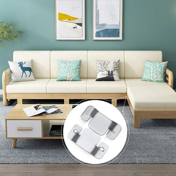 4 STK modulært sofastik, højkvalitets metalsofalås til tosædet sofa