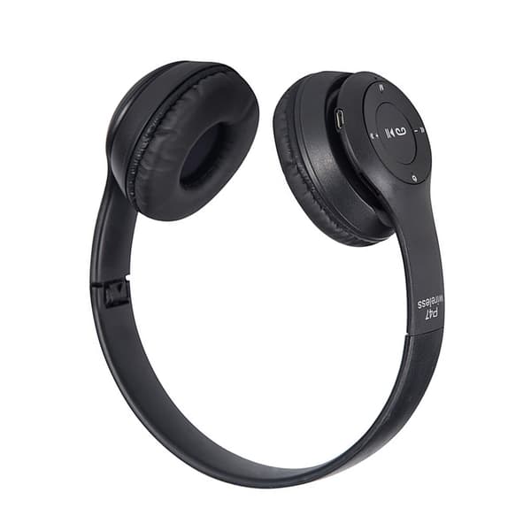 Bluetooth Trådløse Stereo Foldbare Over Ear Gaming Hovedtelefoner Sort