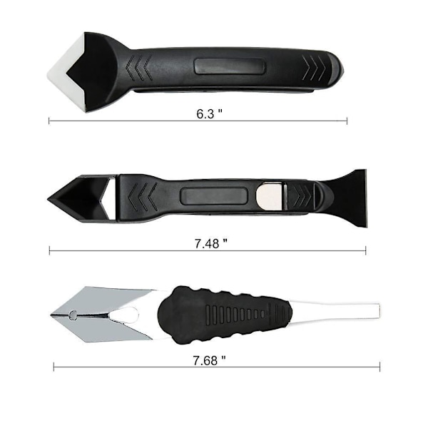 Läpinäkyvä silikonitiiviste, spatula 7 yhdessä ammattimaisen saumaustyökalusarja ja kehys kaikille keittiötiivisteille