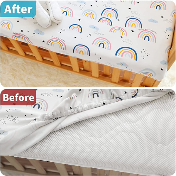 8 stk (20 cm til 100 cm) Ladenbårer, Justerbar Ladenclips, Hold-down-bårer passer til alle senge, madras og sofa (sort)