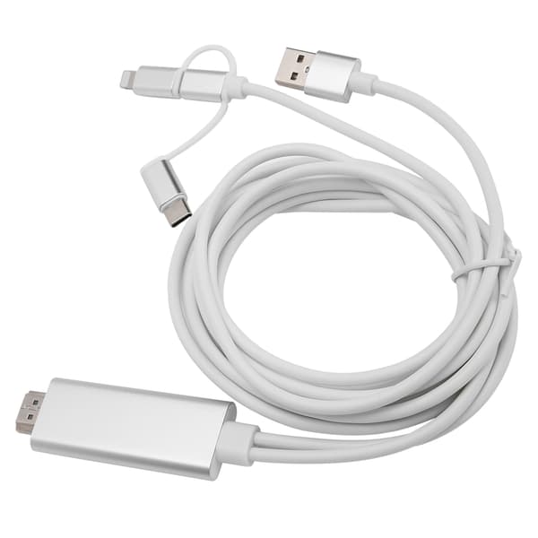 3 i 1 Micro USB Type C til HDMI Adapter Kabel Spejling Konverter
