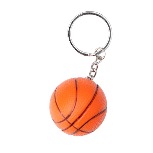 4 cm Stimulerad basketnyckelring Sportnyckelring Souvenir Bilhängande dekoration Semesterpresent (orange grov yta)