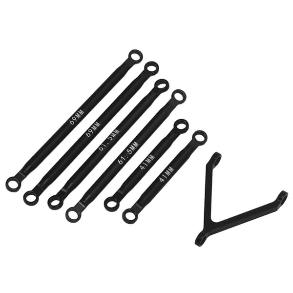 Chassis Link Rod i aluminiumslegering til 1/24 RC Crawler Car Upgrade Sort