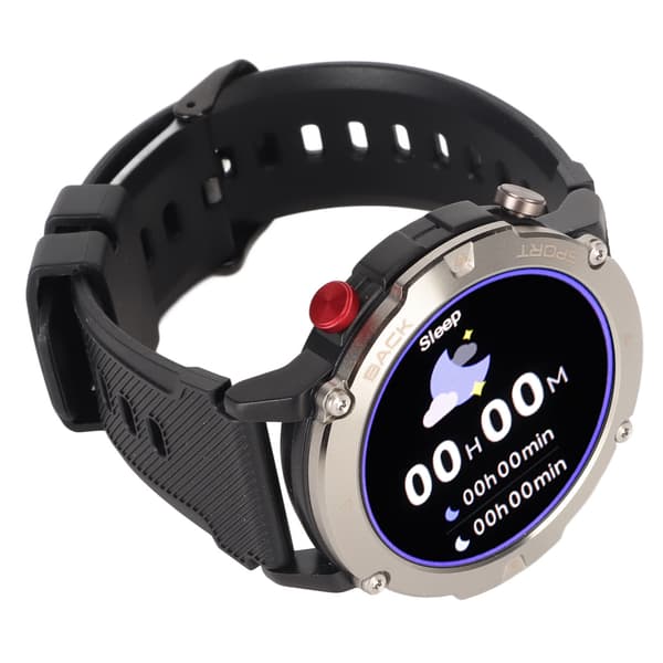 Utomhus Smartklocka Bluetooth Samtal Män Fitness Tracker Elektronisk Klocka med Batteri Svart