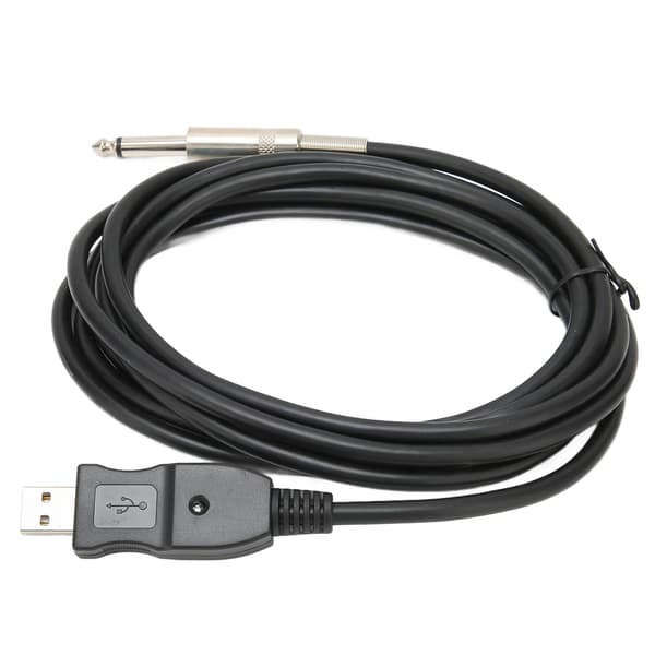 USB Guitar Kabel Han til 6,35 mm Mono Han Elektrisk Guitar Optagekabel 3m 9,8ft