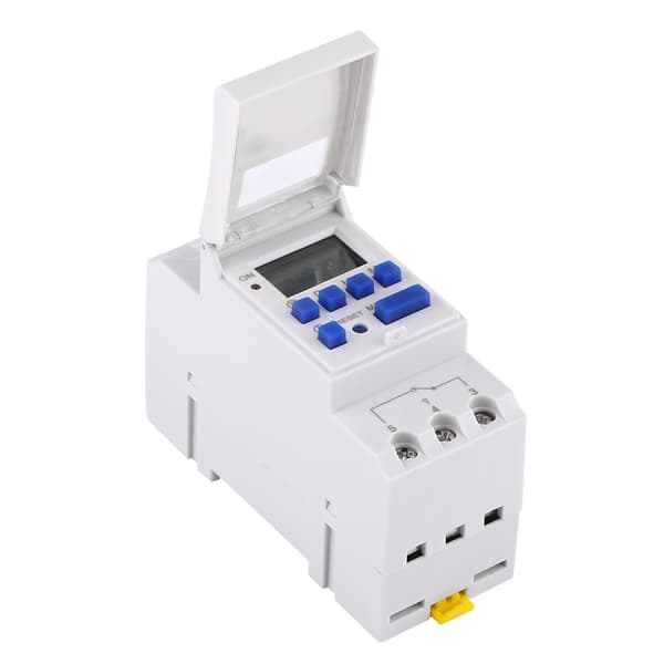 Ukentlig Programmerbar LCD Elektronisk Relé Timer Bryter 16 På 8 Av AC DC 12V