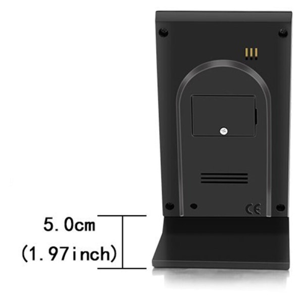 Lämpötila- ja kosteussään elektroninen kello, suuri näyttö, jatkuva kalenteri (musta),