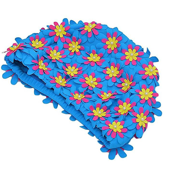 Print cap, retrostil, för kvinnor, blå
