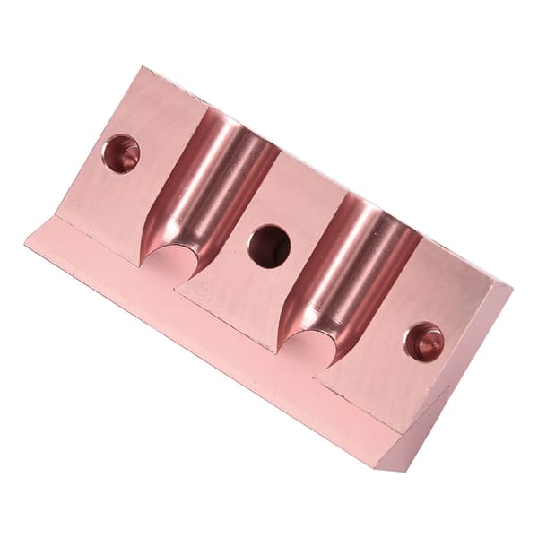 DIY leppestiftform i aluminiumslegering, rosegull, 2-hulls leppepomadeverktøy
