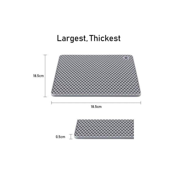 Silikonunderlägg, 4 delar halkfri värmebeständig 250°C Multifunktionell skedhållare Underlägg Köks- och matplatskök