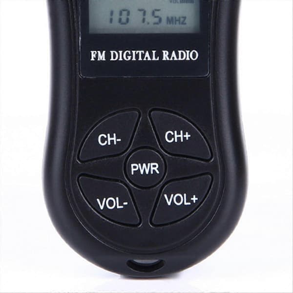 Mini FM stereoradio bærbar digital mottaker med LCD-skjerm