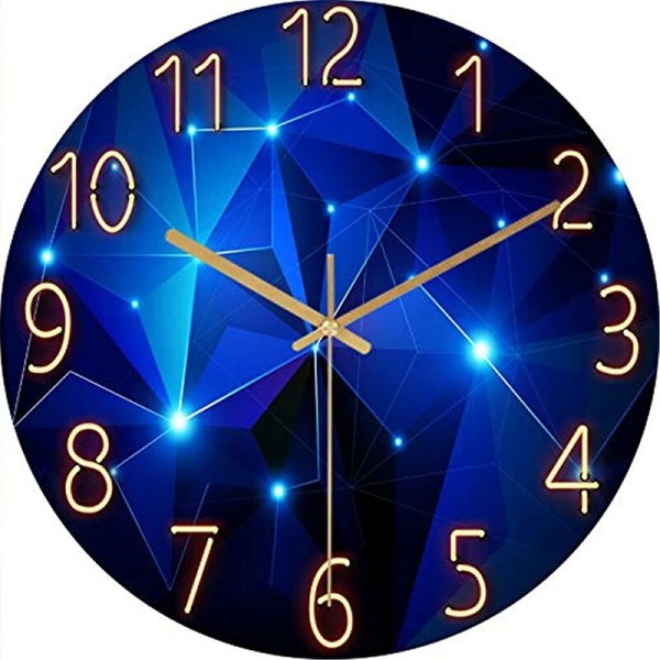 Moderne Silent Quartz vægur 30 cm batteridrevet, til soveværelse, hjem, køkken, soveværelse, kontor, skole
