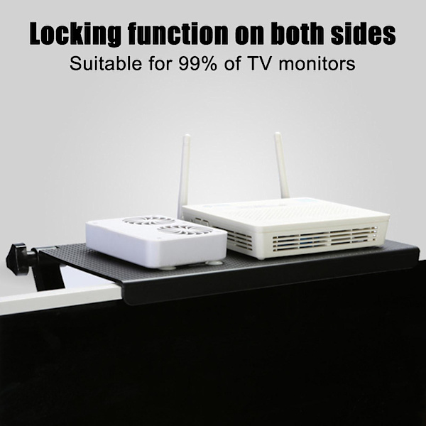 Skærm Tophylder Tv Top Storage Bracket 2-bens Justerbar Home Storage Rack L