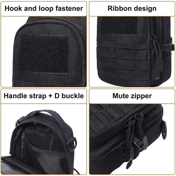 Molle Multi-function Tactical Tool Bag - Military Edc Bag - Tactical Molle Pouch for camping, fotturer, sykling