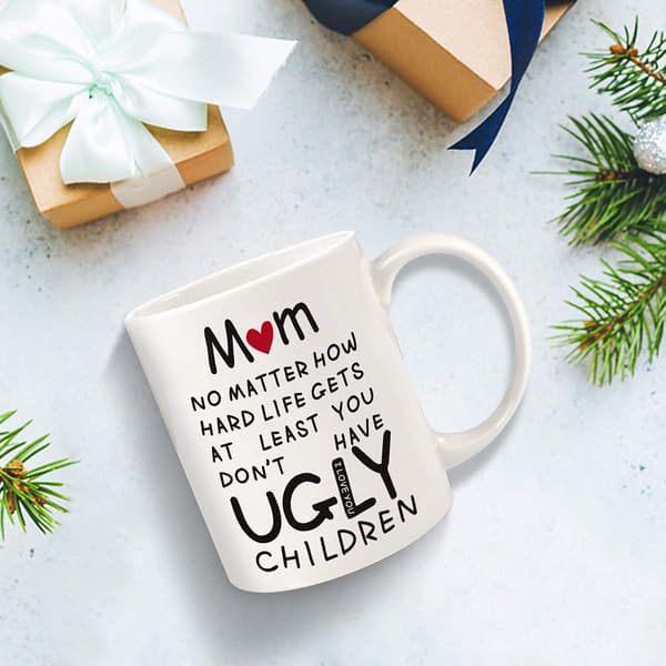 Mors Dag Mugg Presenter, 330ml Rolig Mamma Mugg Mors Dag Presenter Kaffemugg från Dotter Son Presenter